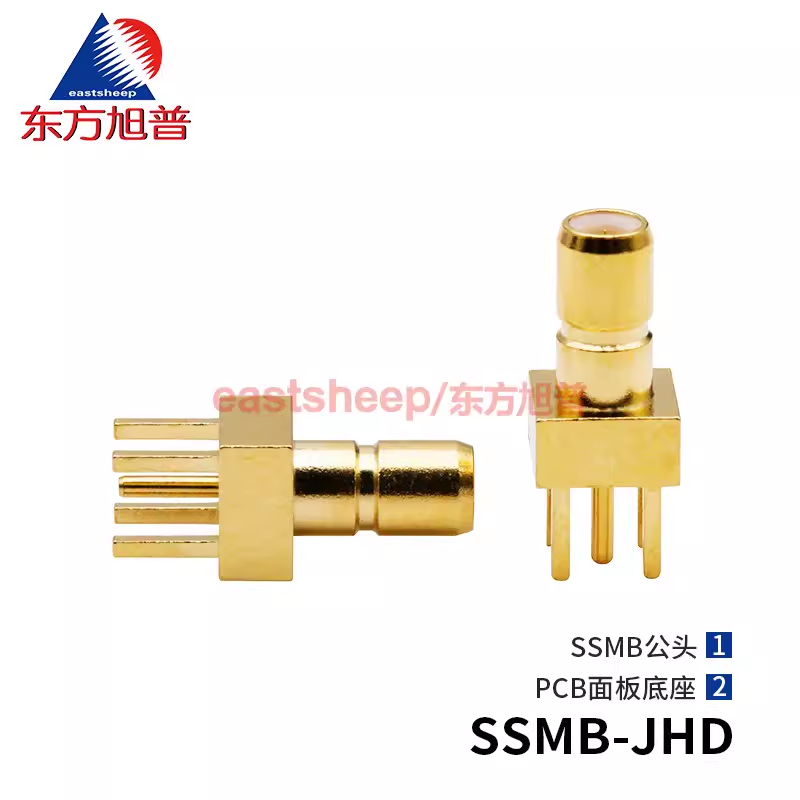 东方旭普 射频连接器 SSMB-JHD PCB面板固定插座 SSMB-JE 天线座